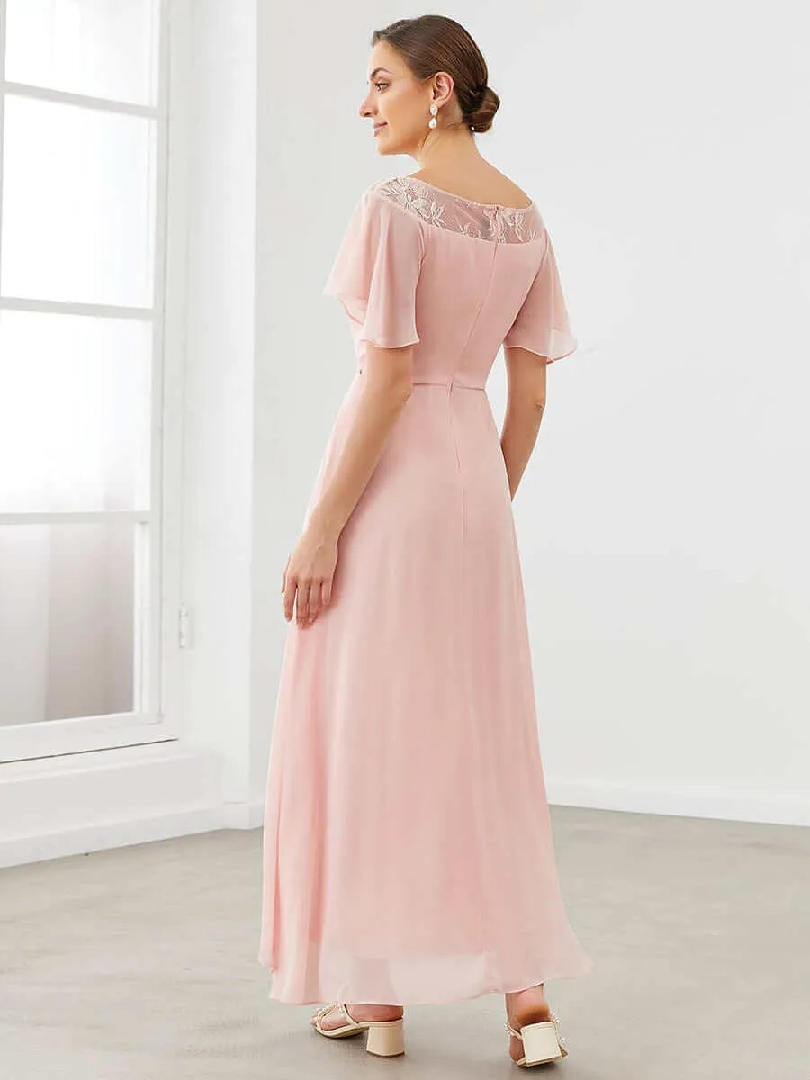 Connie tea length mother of the bride dress in light pink s8 Express NZ wide
