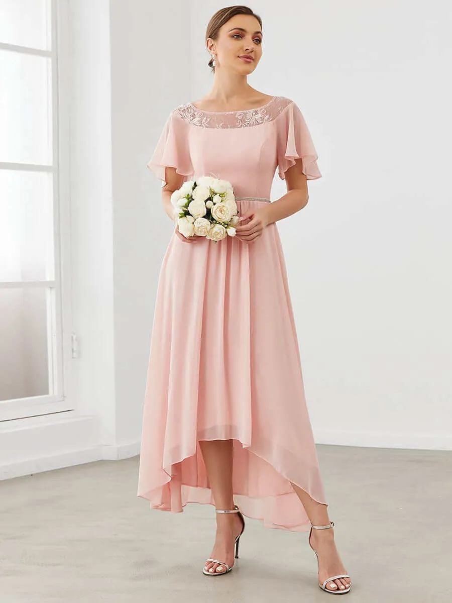 Connie tea length mother of the bride dress in light pink s8 Express NZ wide