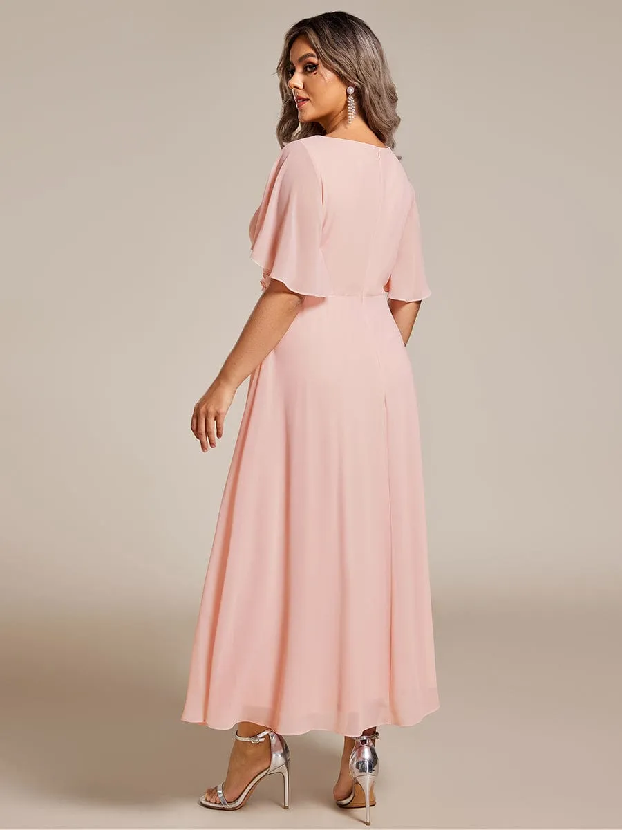 Corrieanne plus size light pink Mother of the groom dress s22 Express NZ wide