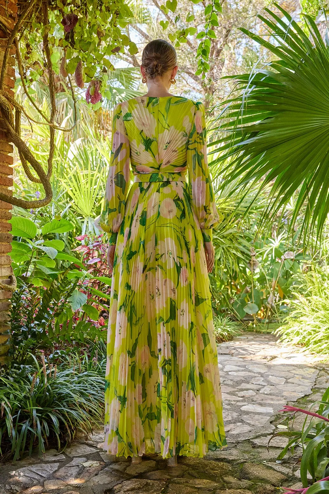 Cosiani Lime Forest Gown