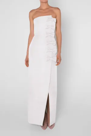 Daniela Silk Faille Wrap Column Gown