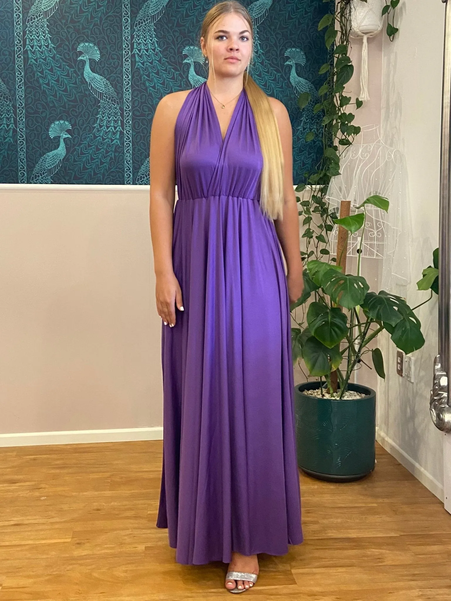 Darker Purple Convertible Infinity bridesmaid dress Express NZ wide
