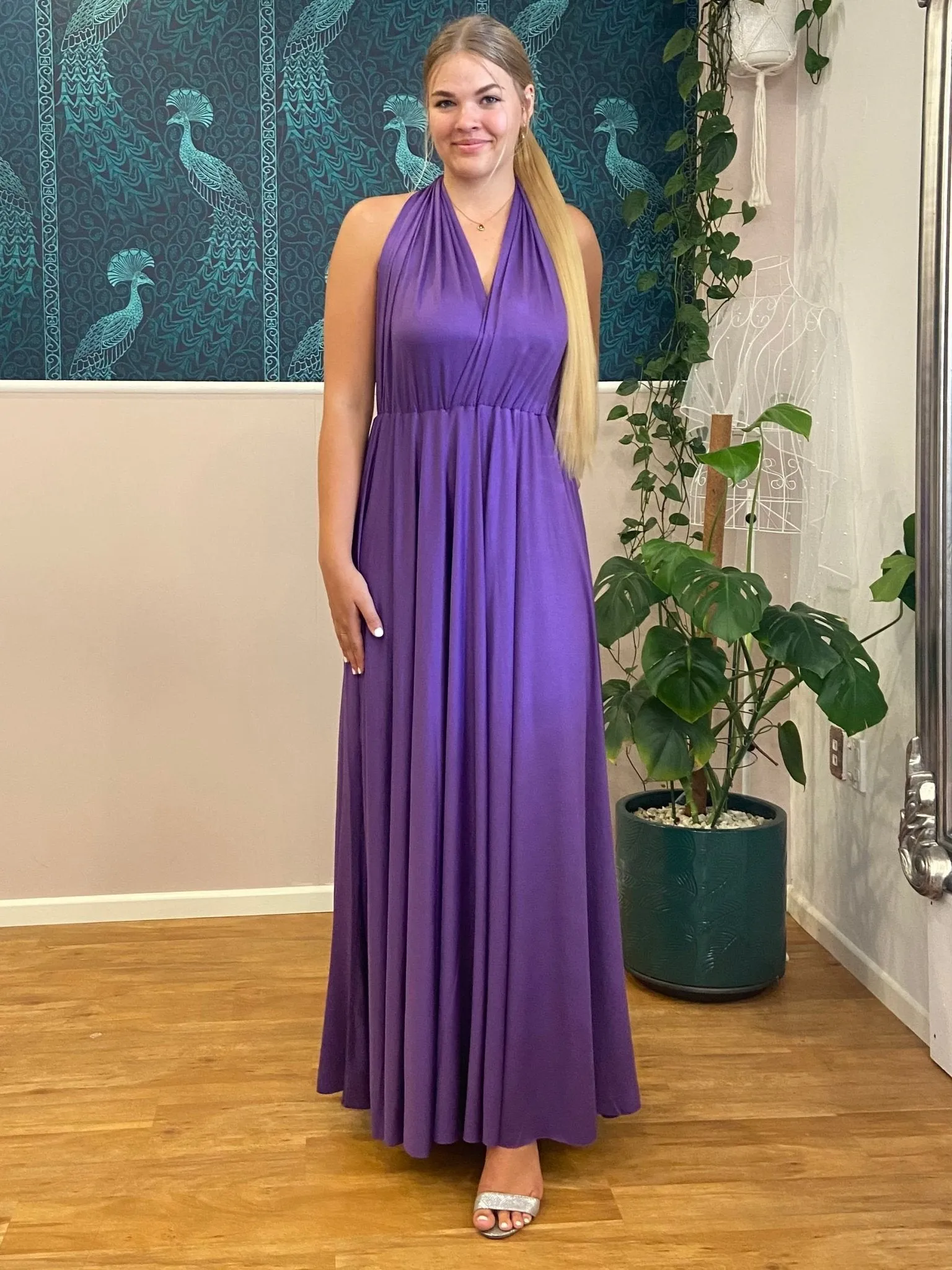 Darker Purple Convertible Infinity bridesmaid dress Express NZ wide