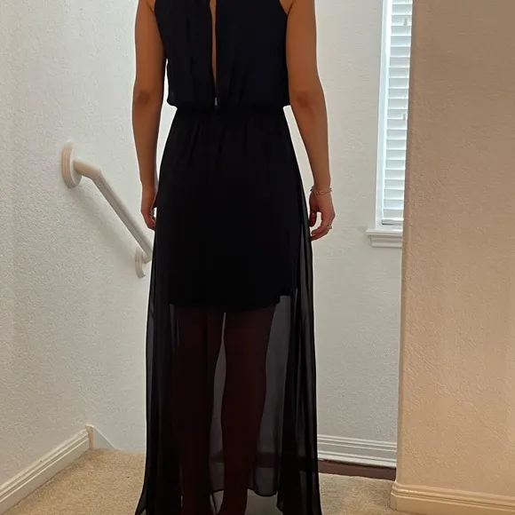 Day &amp; Night halter-style evening or bridesmaid gown |navy blue |size S