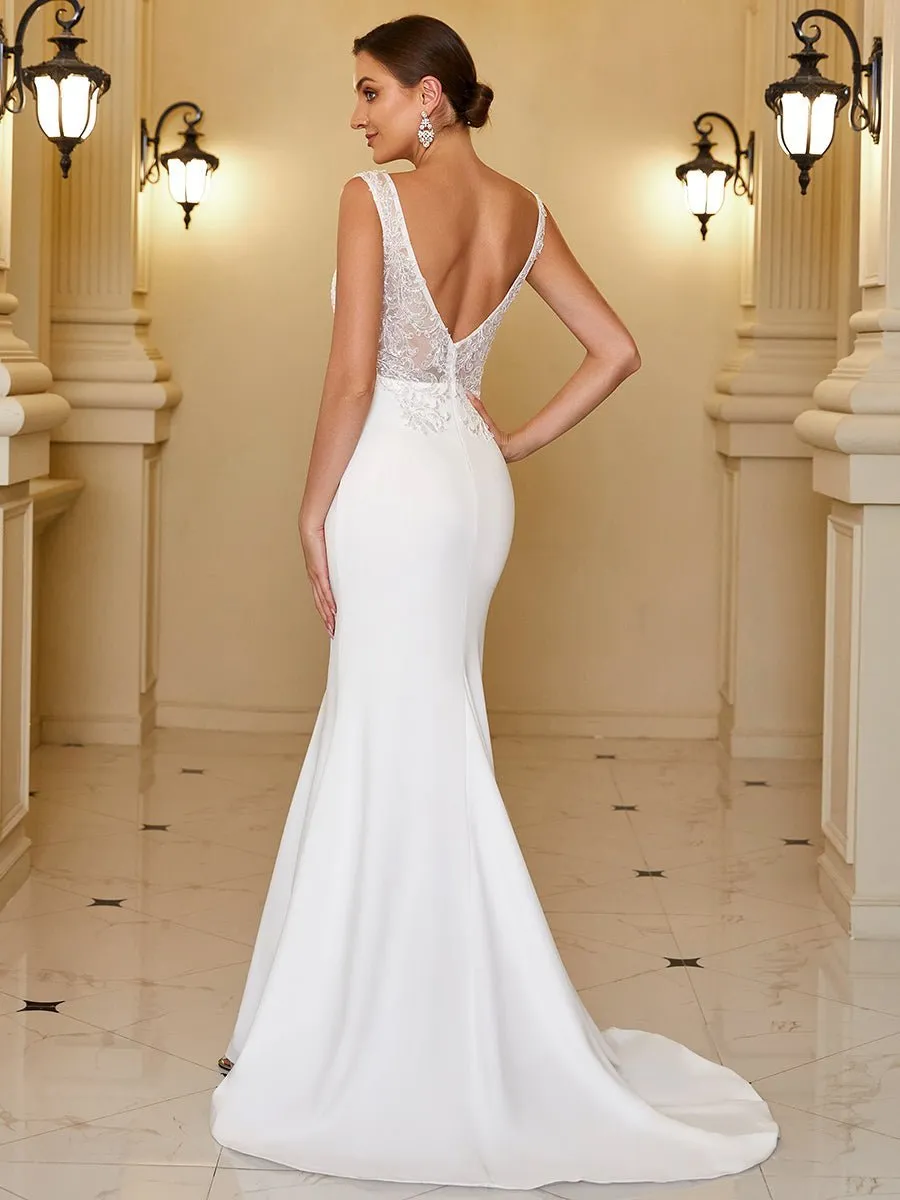 Deb high neck wedding gown with fishtail ivory s10 Express NZ wide