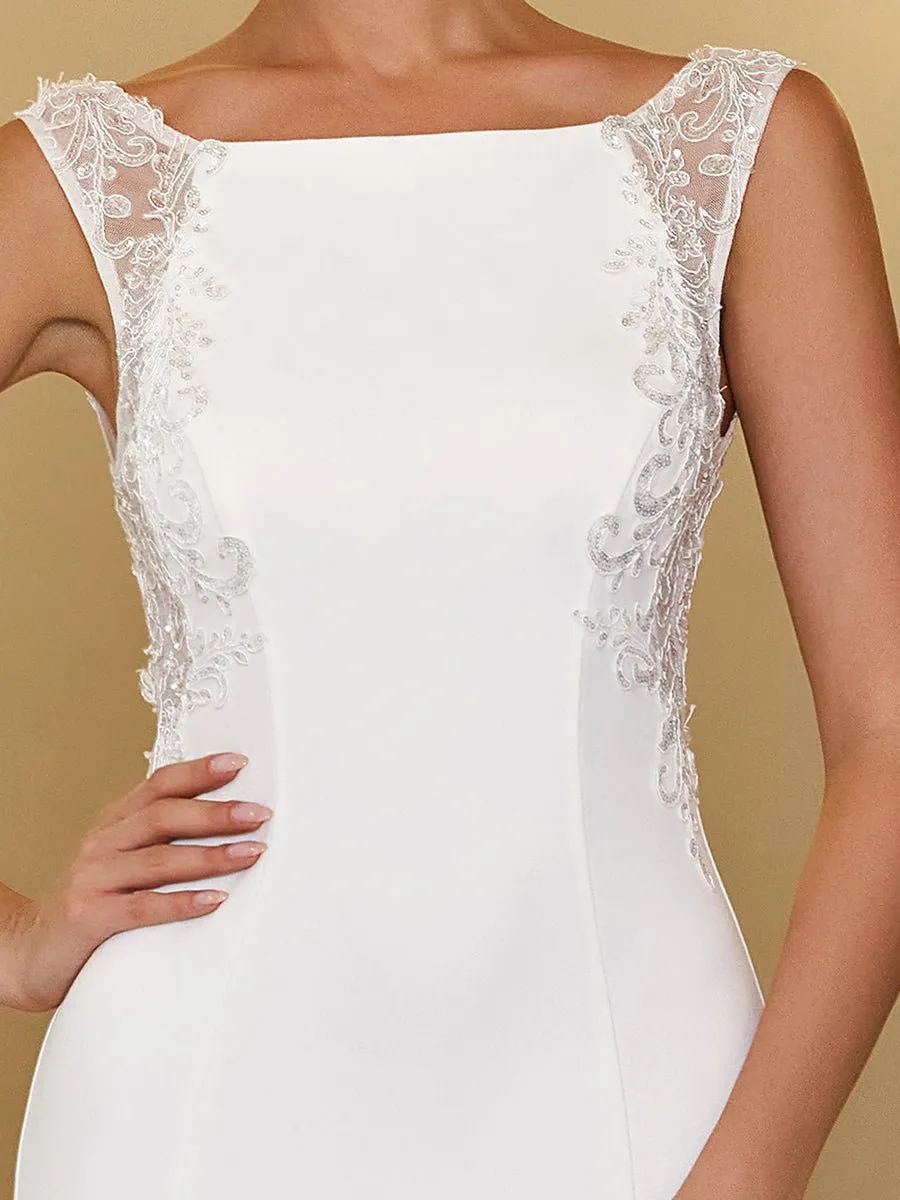 Deb high neck wedding gown with fishtail ivory s10 Express NZ wide