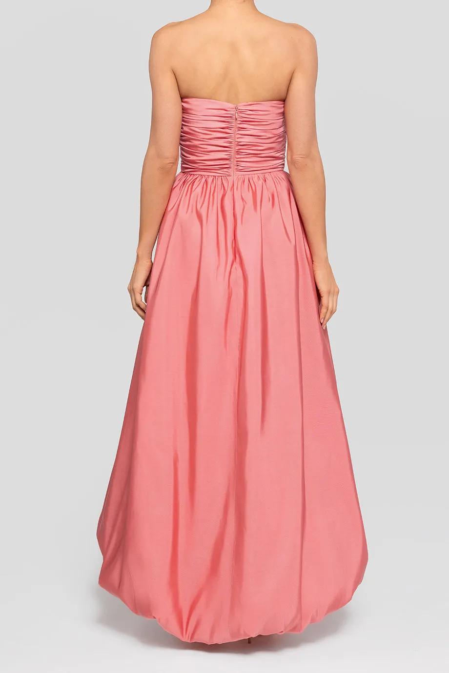 Delilah Silk Faille High Low Gown