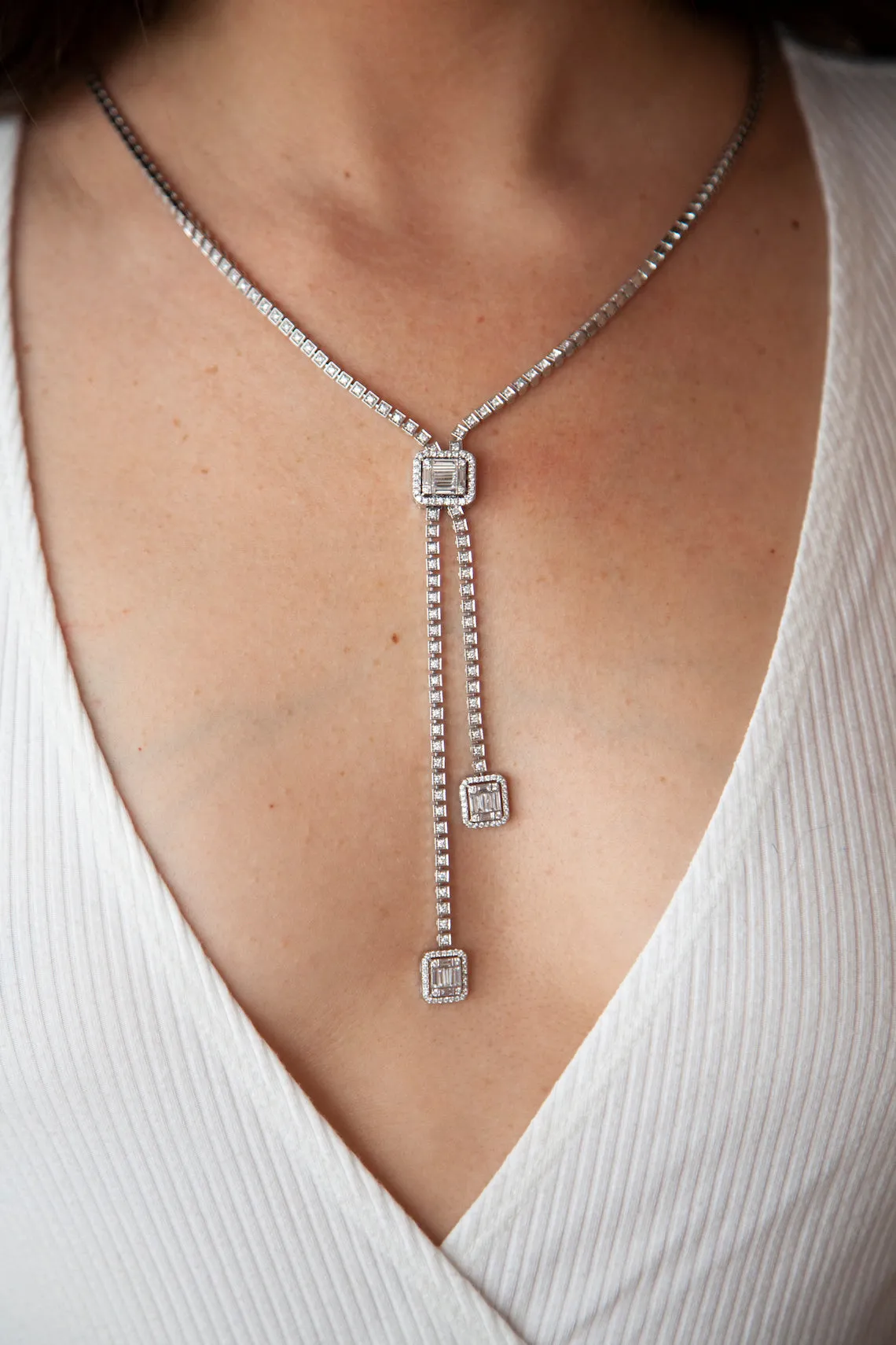 Diamond Bolo Necklace