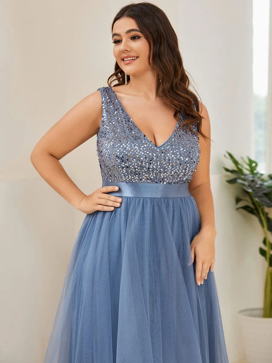 Dina dusky blue high low tulle ball dress size 24 Express NZ wide