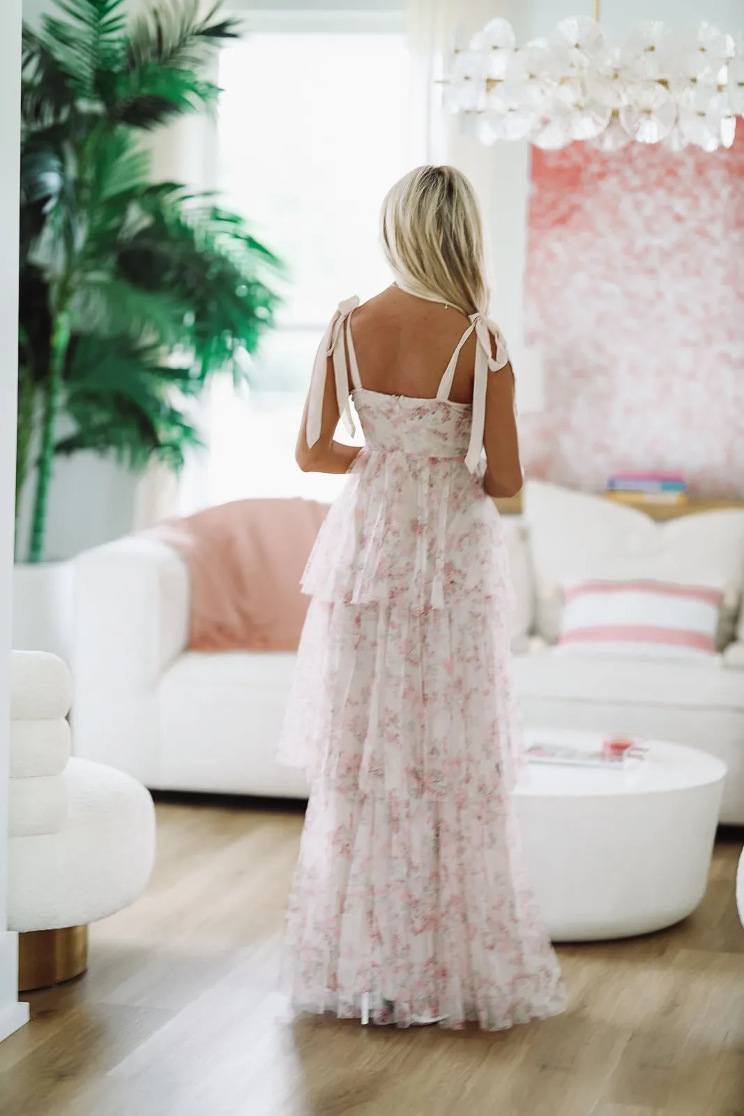 Don't Make Me Blush Maxi Gown - Blush Pink