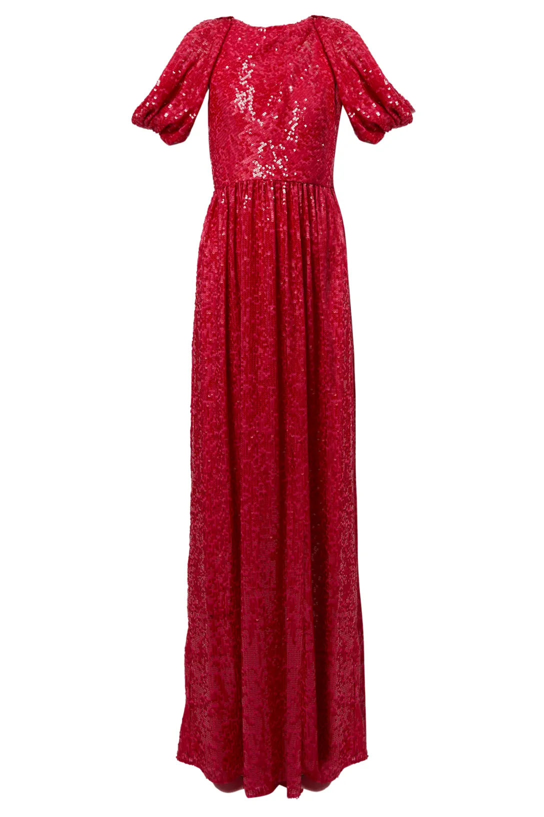 Drape Shoulder Detail Gown | Fuschia