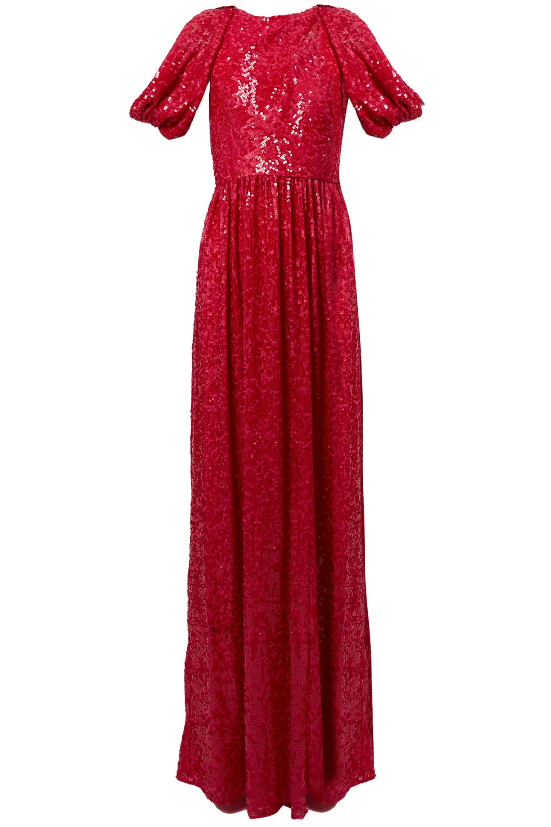Drape Shoulder Detail Gown | Fuschia