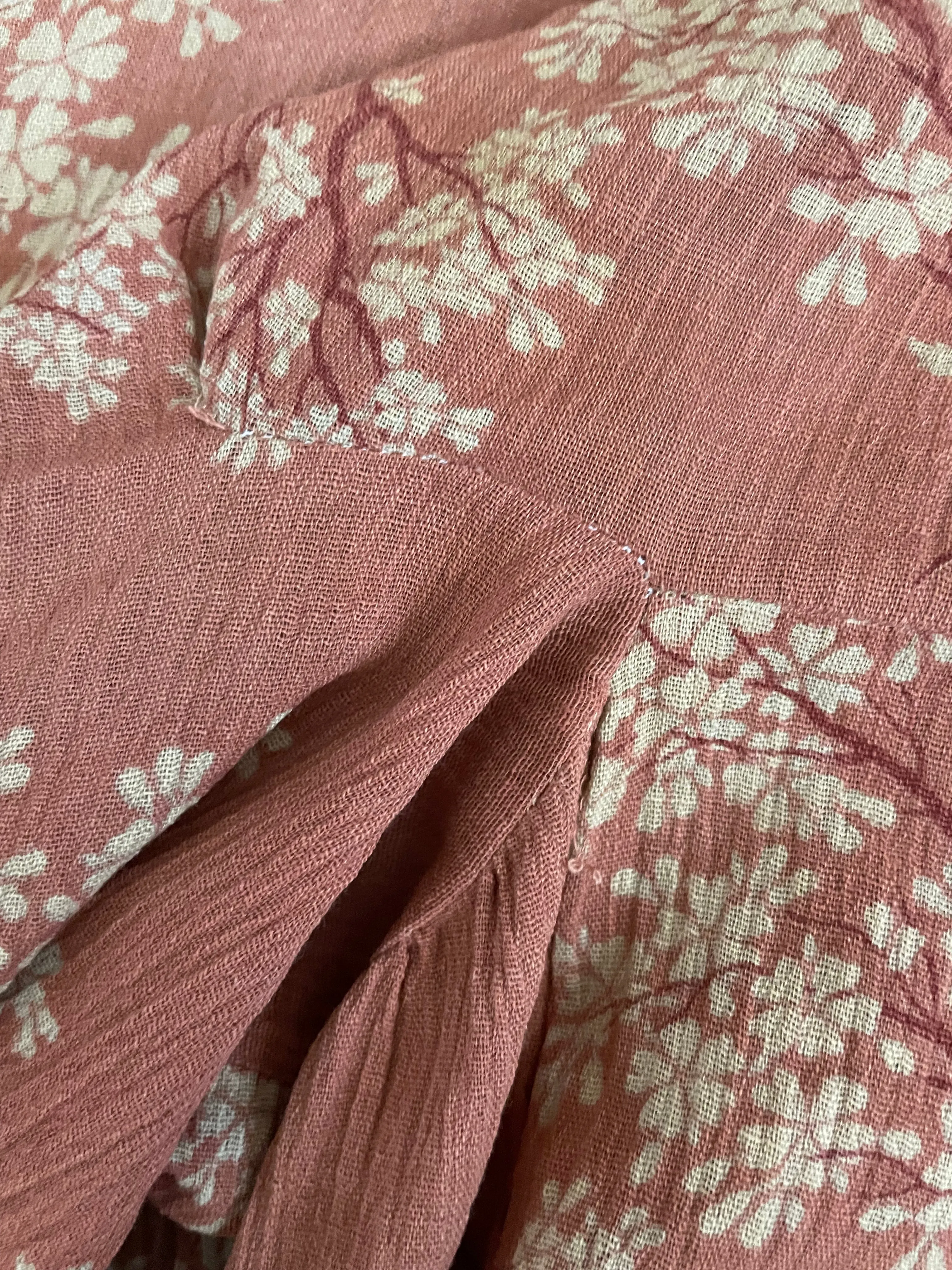Edwardian Cherry Blossoms Gauze Negligee Dress