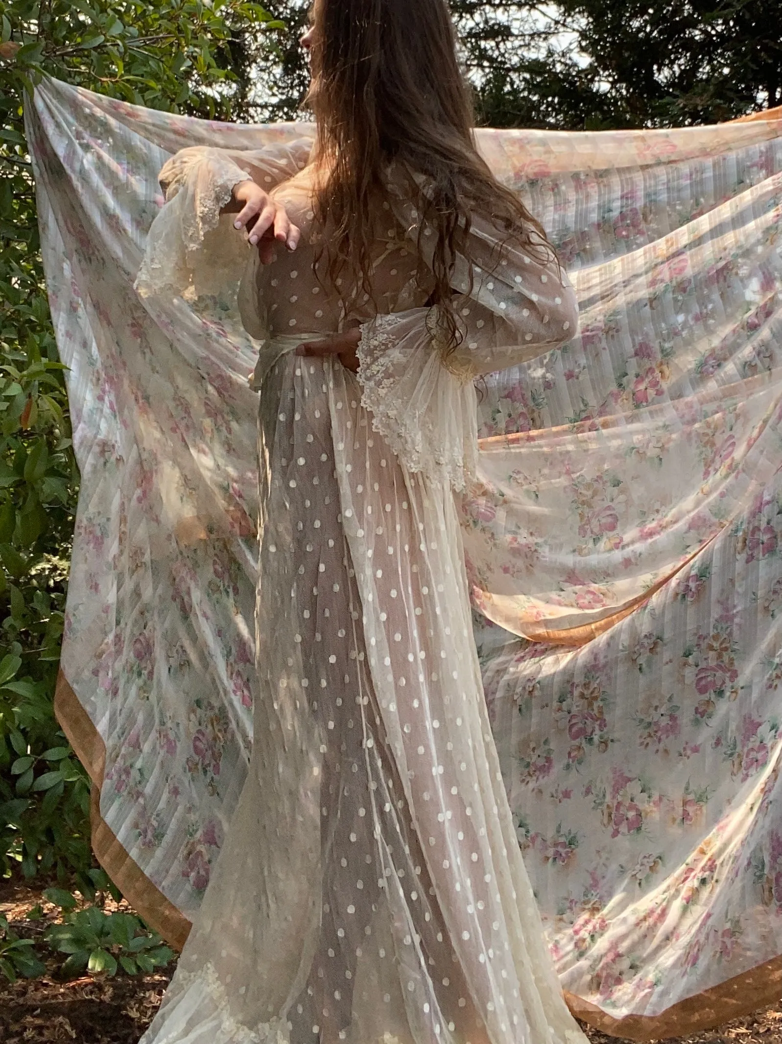 Edwardian Polka Dot Net Lace Dress