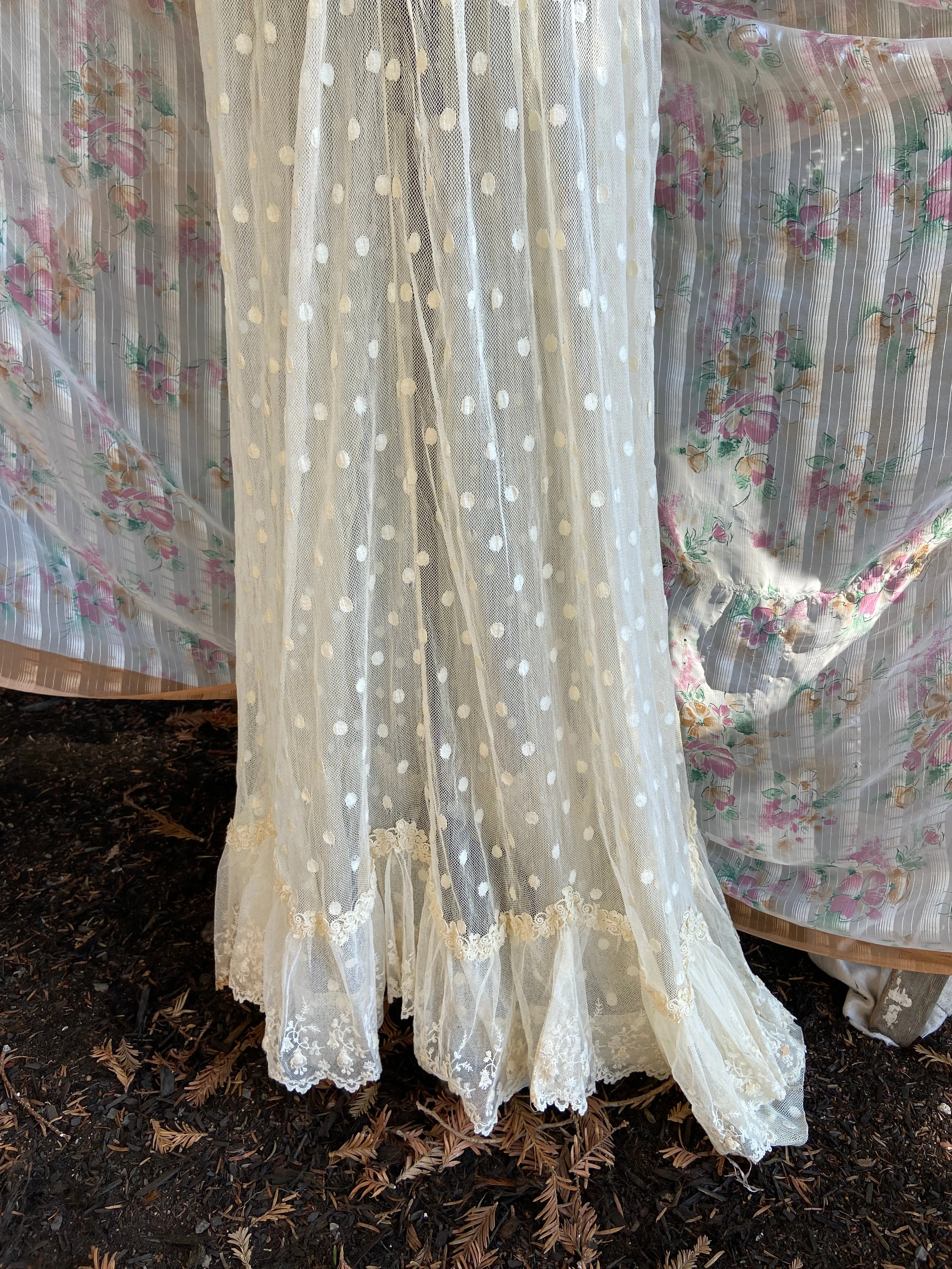 Edwardian Polka Dot Net Lace Dress