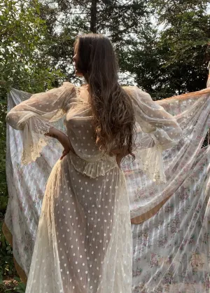 Edwardian Polka Dot Net Lace Dress