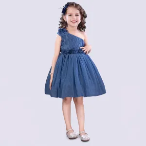 Elegance Blue Girls' Frock