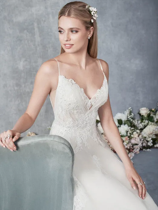 Ella Rosa Size 6 BE516 Champagne/Nude/Ivory Gown