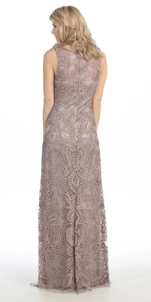 Eureka 3905 Floor Length Lace Evening Gown Wide Straps
