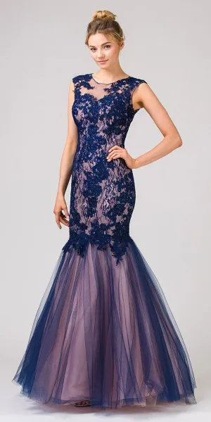 Eureka 8510 Cut-Out Back Mermaid Long Prom Dress