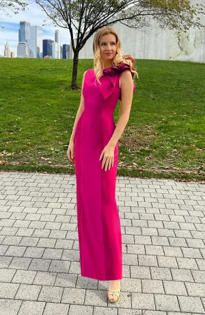 Fiala Tea Length Column Dress