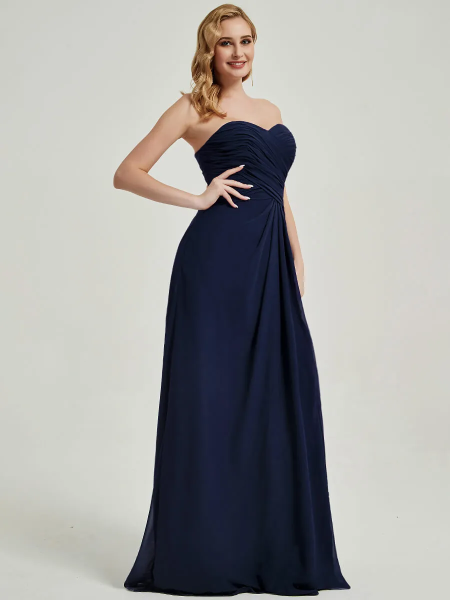 [Final Sale] Cinnamon Rose Strapless Floor-Length Empire Bridesmaid Dress With Slit