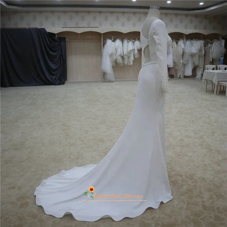 Fitted Long Sleeve Wedding Dress