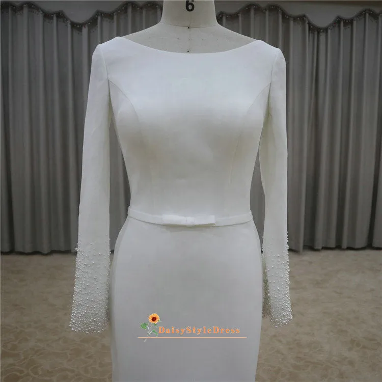 Fitted Long Sleeve Wedding Dress