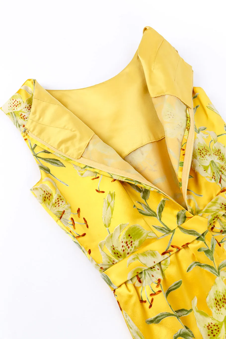 Flocked Velvet Floral Gown