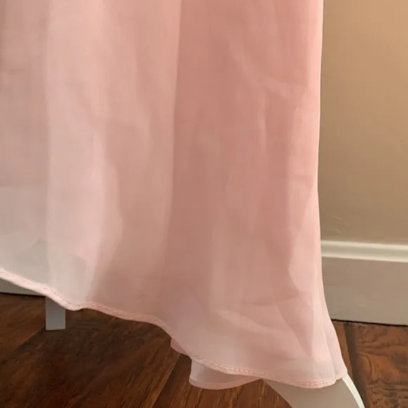 FLORA NIKROOZ Pink Crystal Embellished Backless Gown
