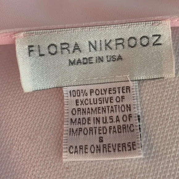 FLORA NIKROOZ Pink Crystal Embellished Backless Gown