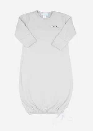 Fluffy Sheep Baby Gown, Dove Grey