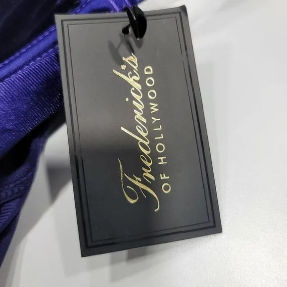 Fredericks Of Hollywood Georgine Velvet And Lace Gown Lingerie  Purple
