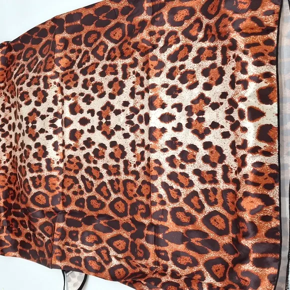 Frederick's of Hollywood Rosalina Rose Lace &amp; Satin Gown Leopard S