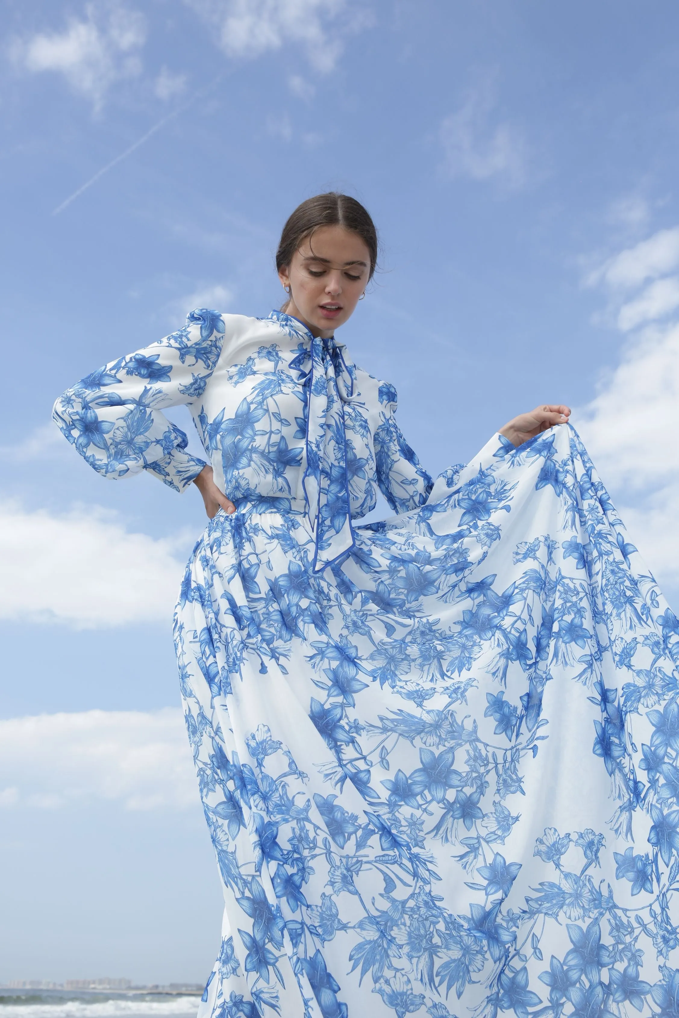 Gabrielle • Porcelain Print Gown