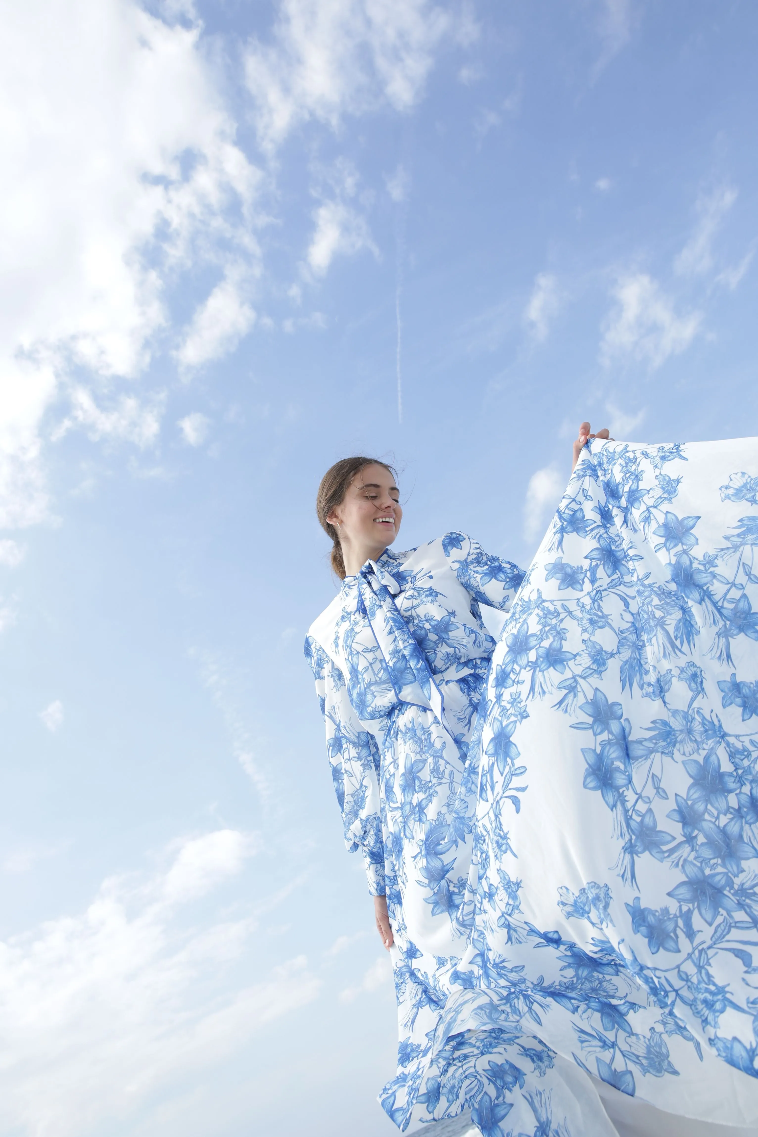 Gabrielle • Porcelain Print Gown