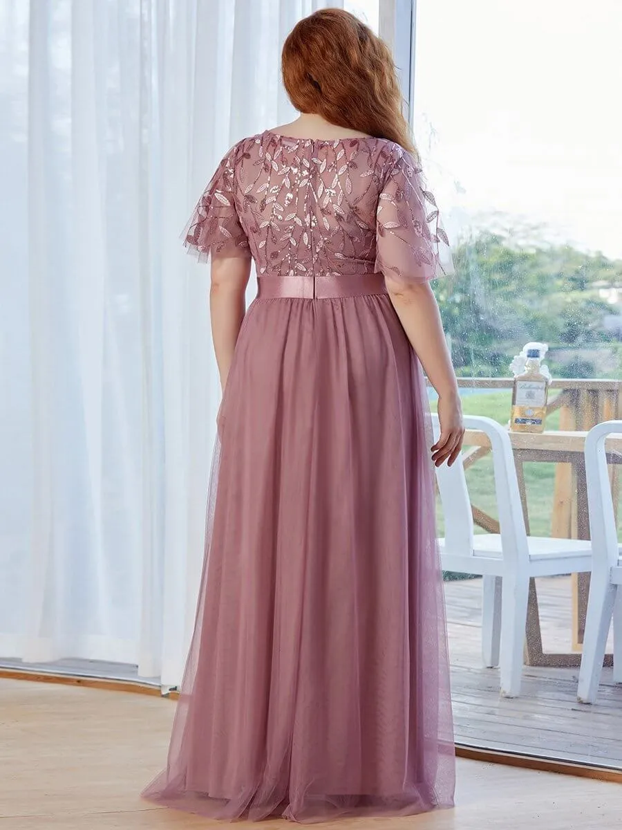 Georgia flutter sleeve tulle bridesmaid dress in light gold s18 Express NZ wide