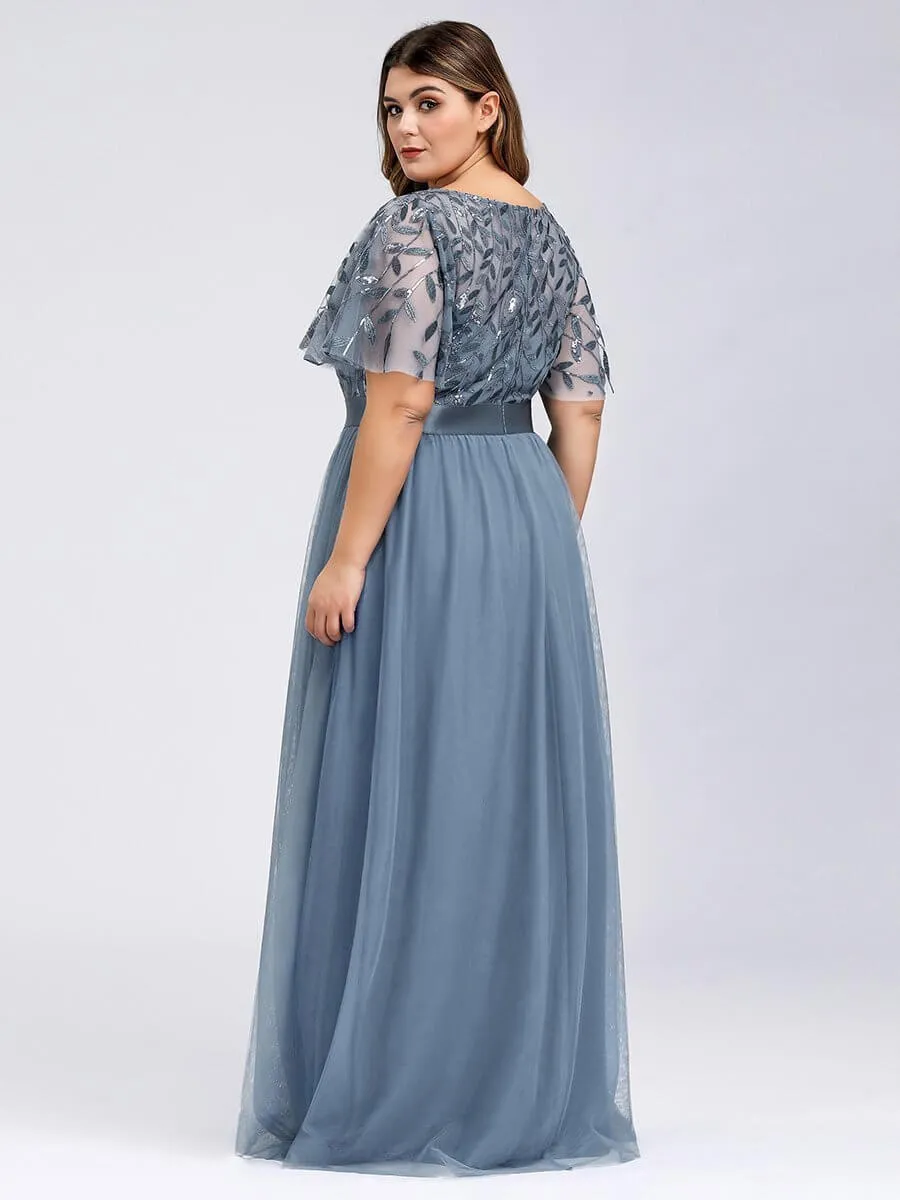 Georgia flutter sleeve tulle bridesmaid dress in light gold s18 Express NZ wide
