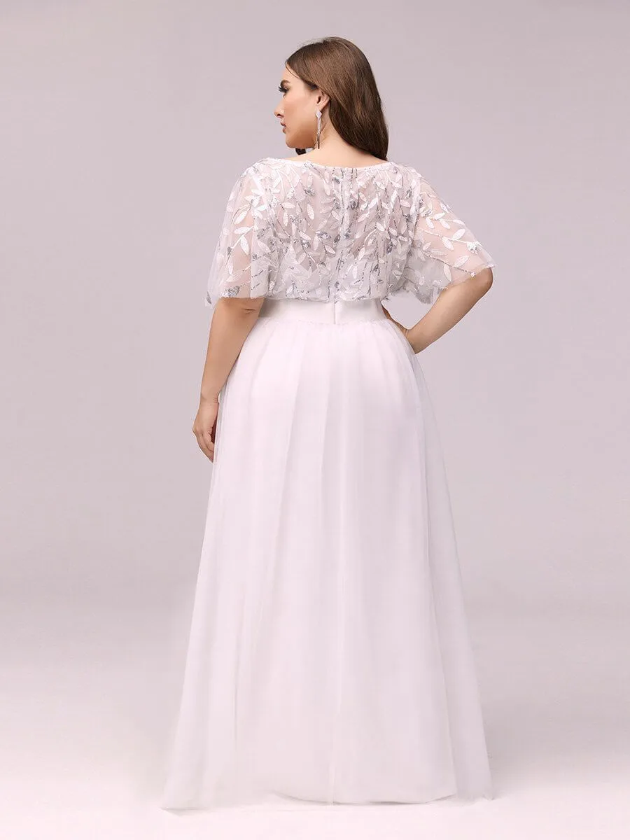 Georgia flutter sleeve tulle bridesmaid dress in light gold s18 Express NZ wide