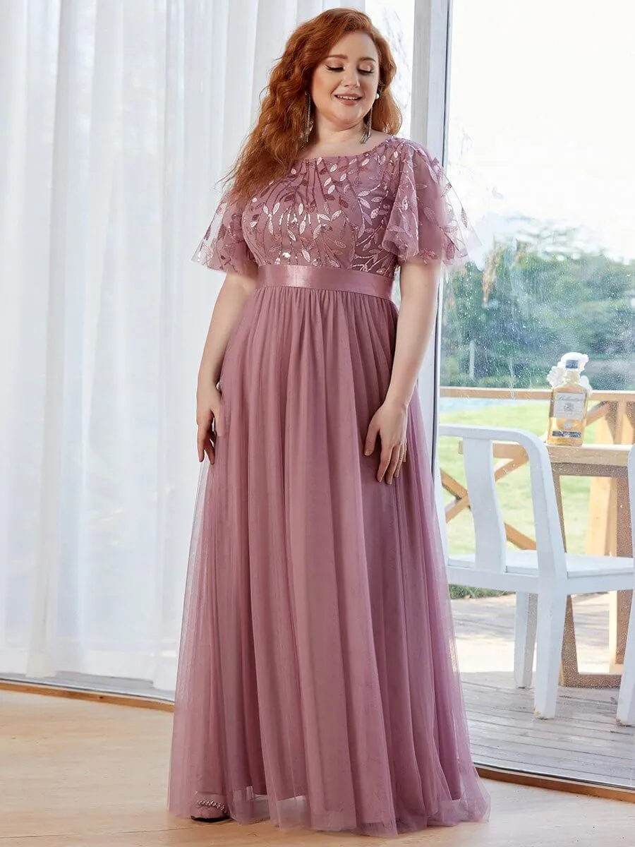 Georgia flutter sleeve tulle bridesmaid dress in light gold s18 Express NZ wide
