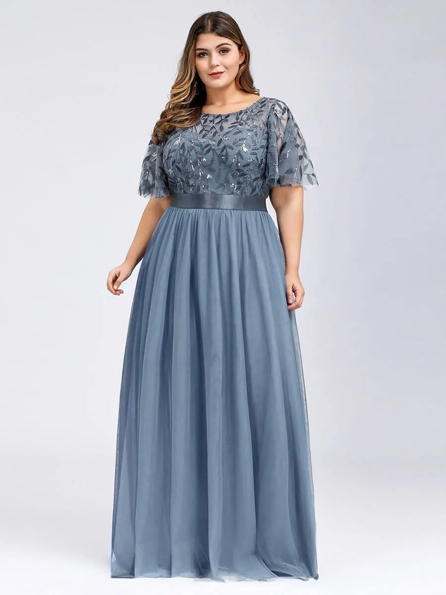 Georgia flutter sleeve tulle bridesmaid dress in light gold s18 Express NZ wide