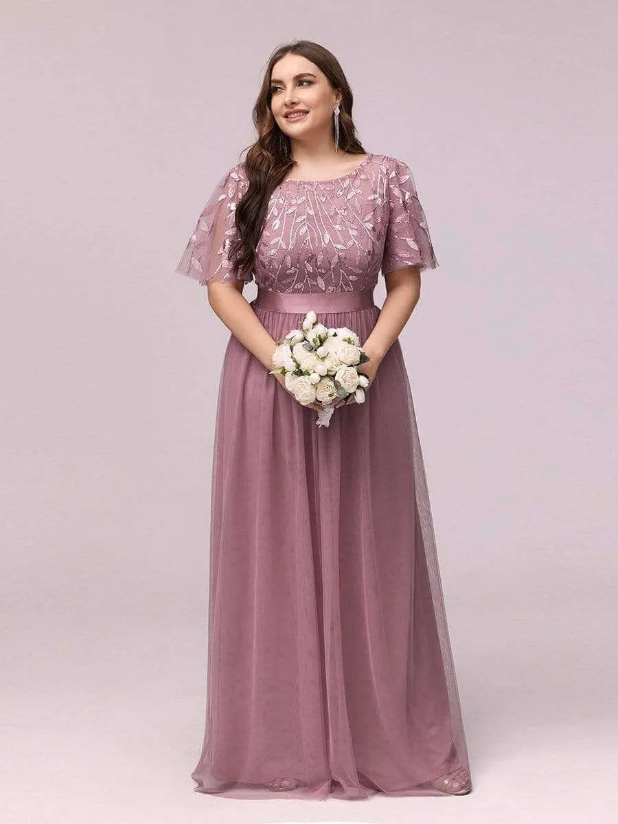 Georgia flutter sleeve tulle bridesmaid dress in light gold s18 Express NZ wide
