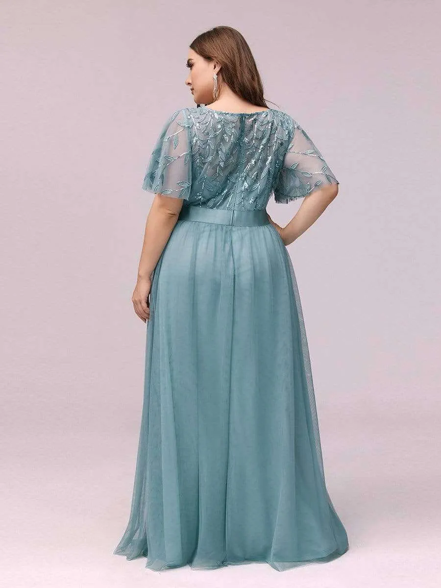 Georgia flutter sleeve tulle bridesmaid dress in light gold s18 Express NZ wide