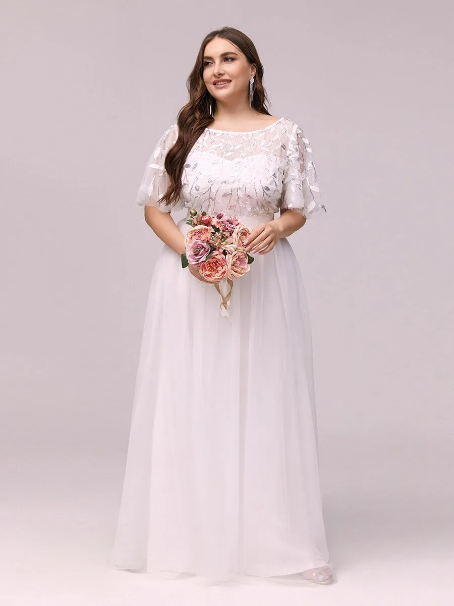 Georgia flutter sleeve tulle bridesmaid dress in light gold s18 Express NZ wide