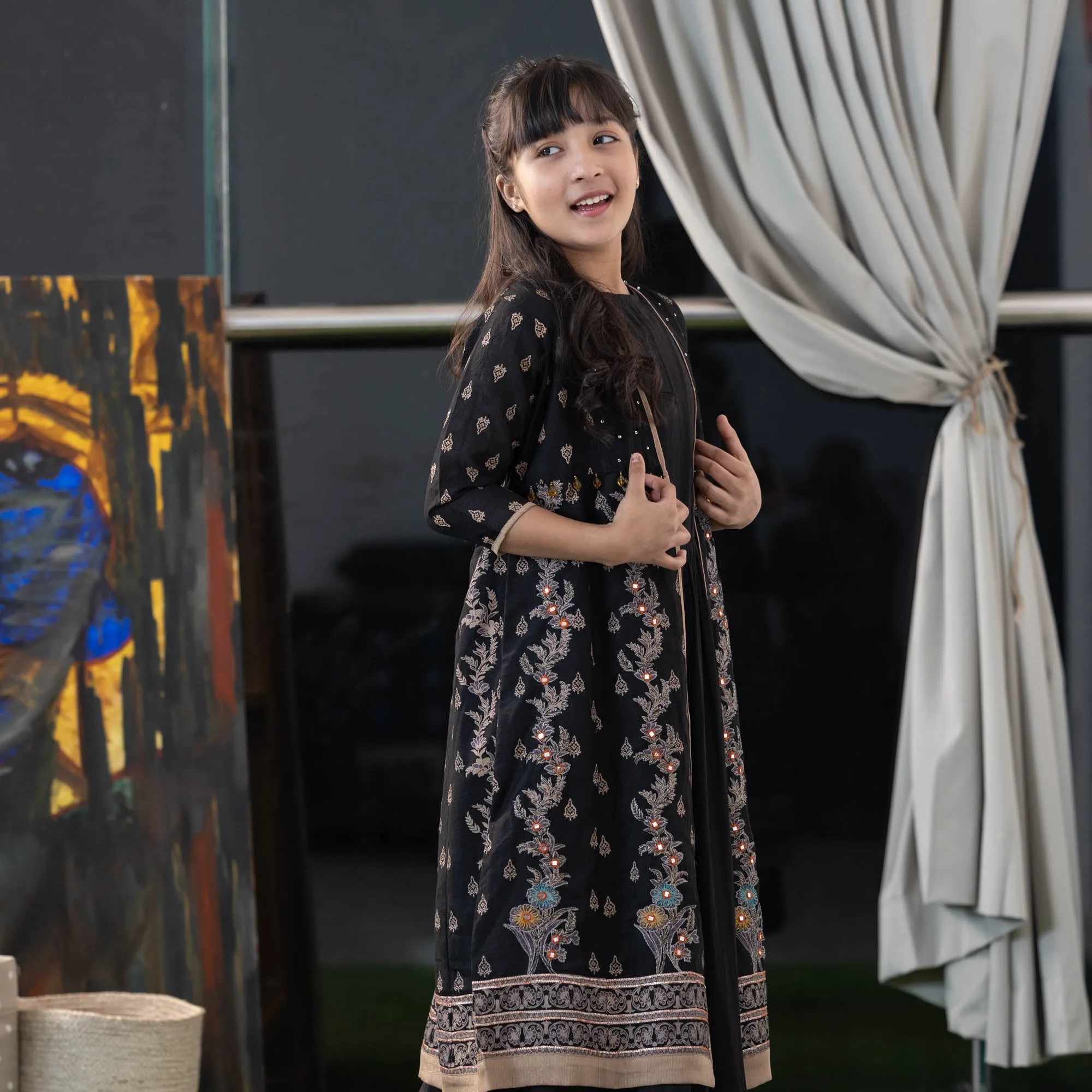 Girls Gown-Black