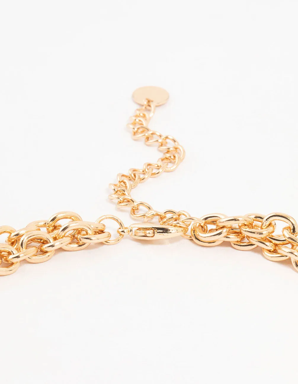 Gold Statement Diamante & Pearl Necklace