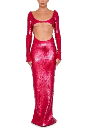 Gown with Front Cut Out Detail
