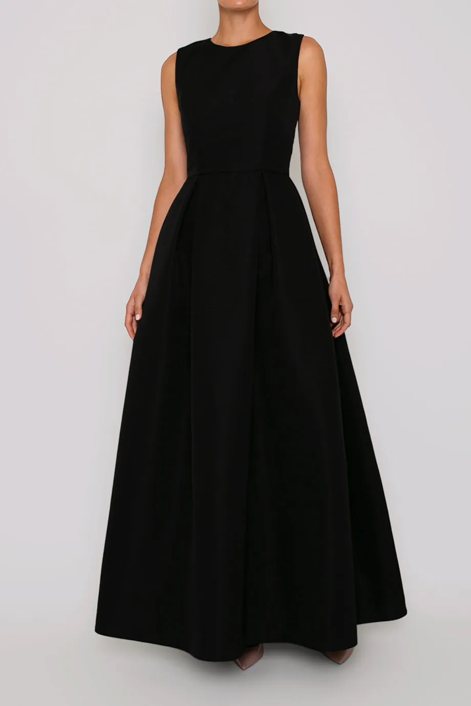 Grace Silk Faille Full Gown with Removable Bow Belt