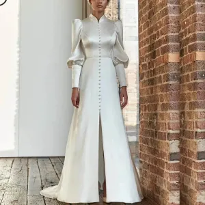 High Neck Wedding Dress