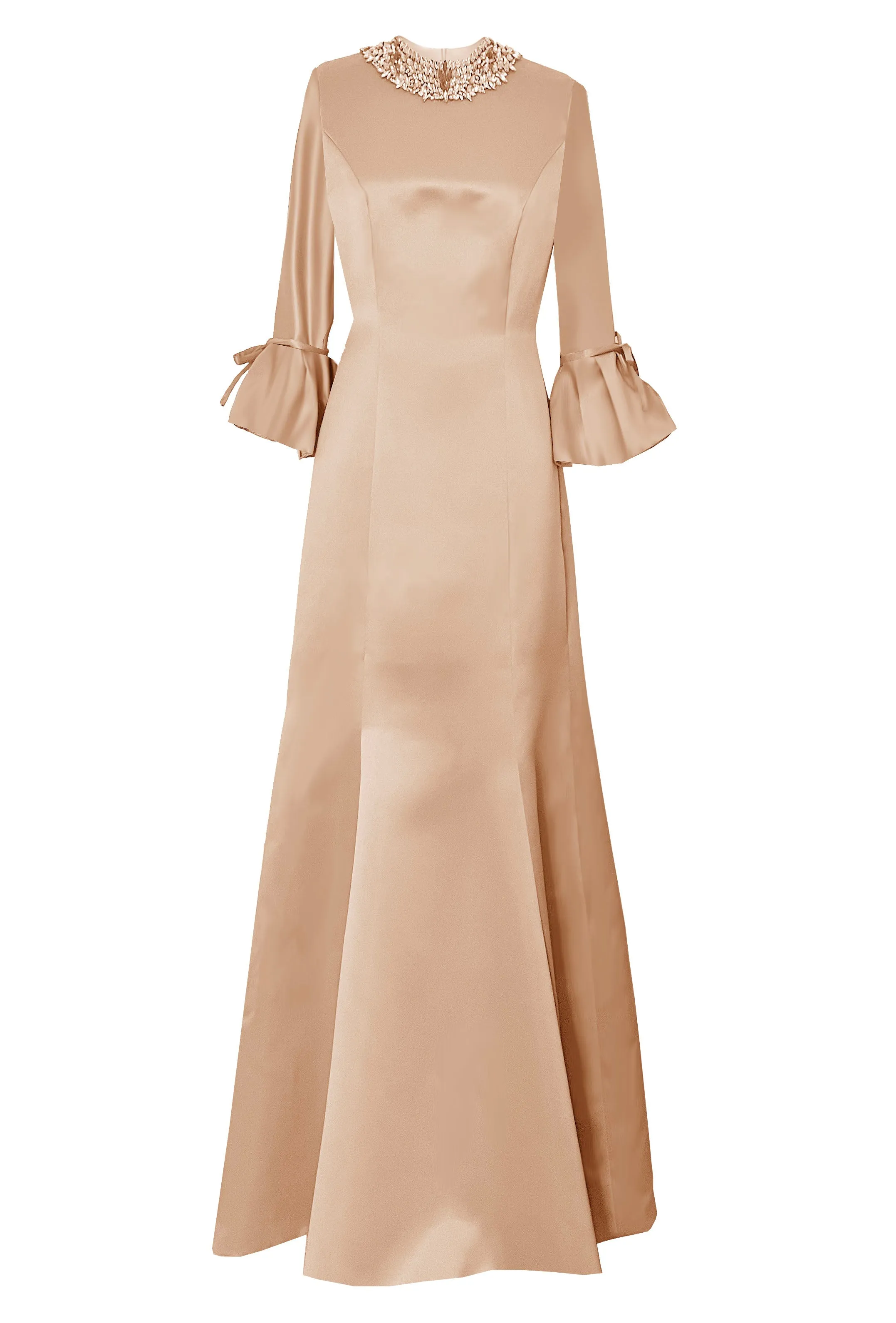 Icaria Gold Mother of the Bride Gown with Sleeves